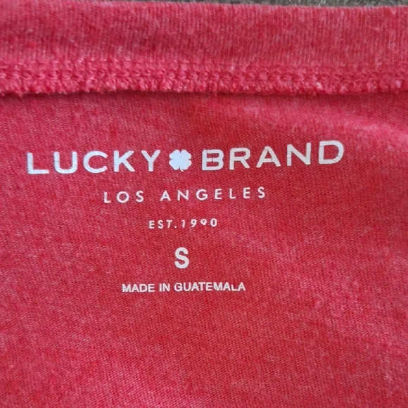 Lucky Brand Vibrant Red Tee - Picture 2 of 2